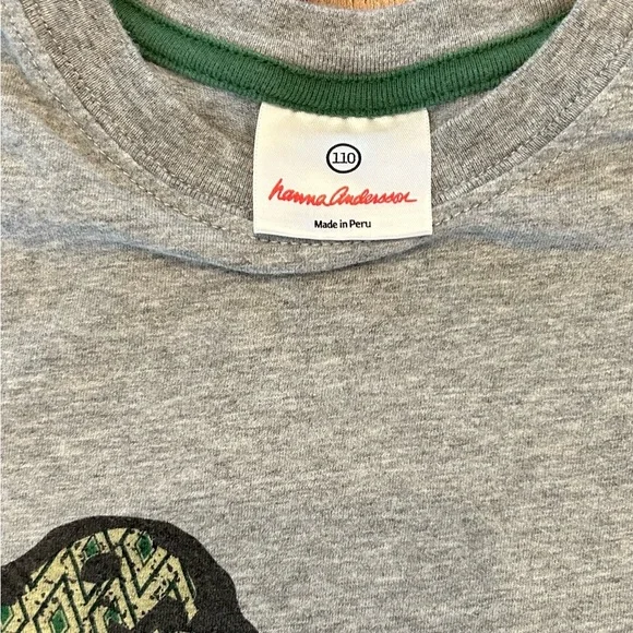 Hanna Andersson Boys Grey Dinosaur T-Shirt, Size 110 (5) Tee, 100% Soft Cotton - Picture 6 of 8